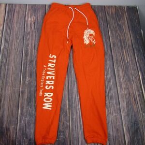 Strivers Row Sweatpants Mens Small Orange Scarlet Ibis Rune Joggers Graphic New